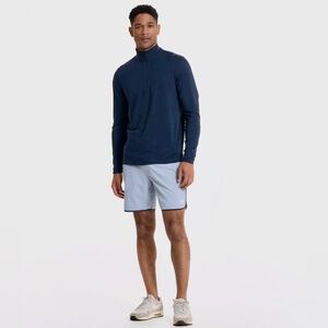 NWT!! Vuori Men's Banks Short 5 in Light Cloud Slub Stripe